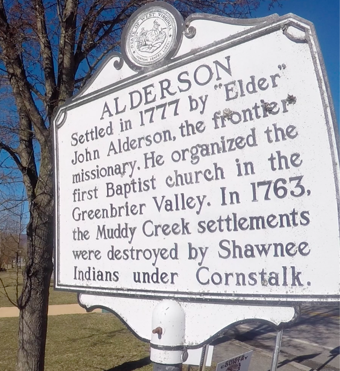 Alderson Historical Marker - Photo by Stacy Eskins