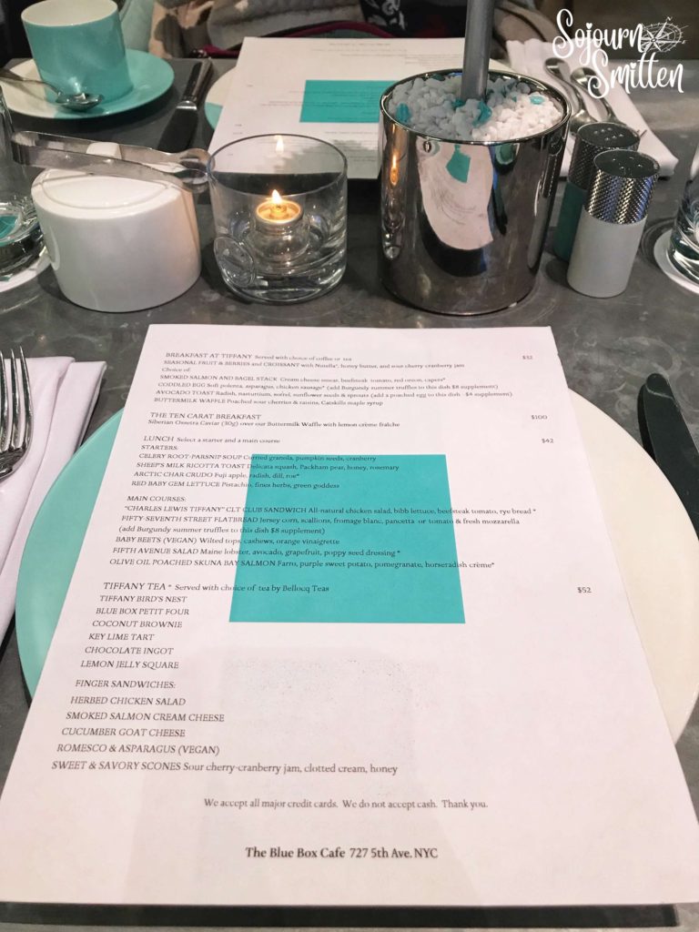 Blue Box Cafe Reservations at Tiffany & Co. in New York City - Sojourn  Smitten